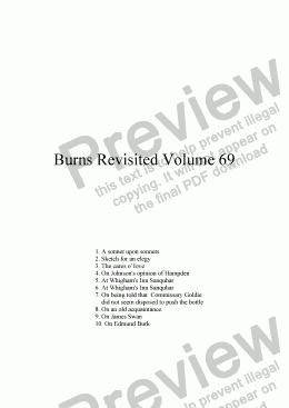 page one of Burns Revisited Volume 69