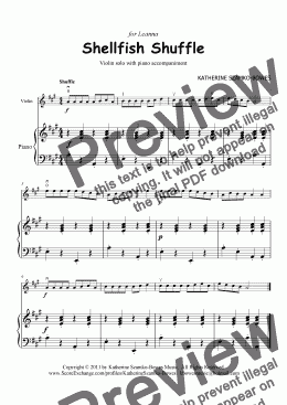 page one of Shellfish Shuffle (violin solo)