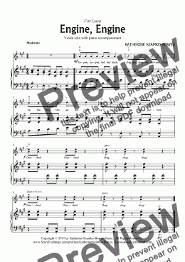 page one of Engine, Engine (beginning violin solo)