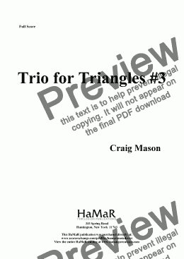 page one of Trio for Triangles #3