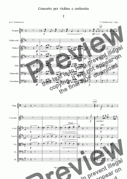 page one of P. Nardini - Concerto per violino e orchestra e-moll - full score