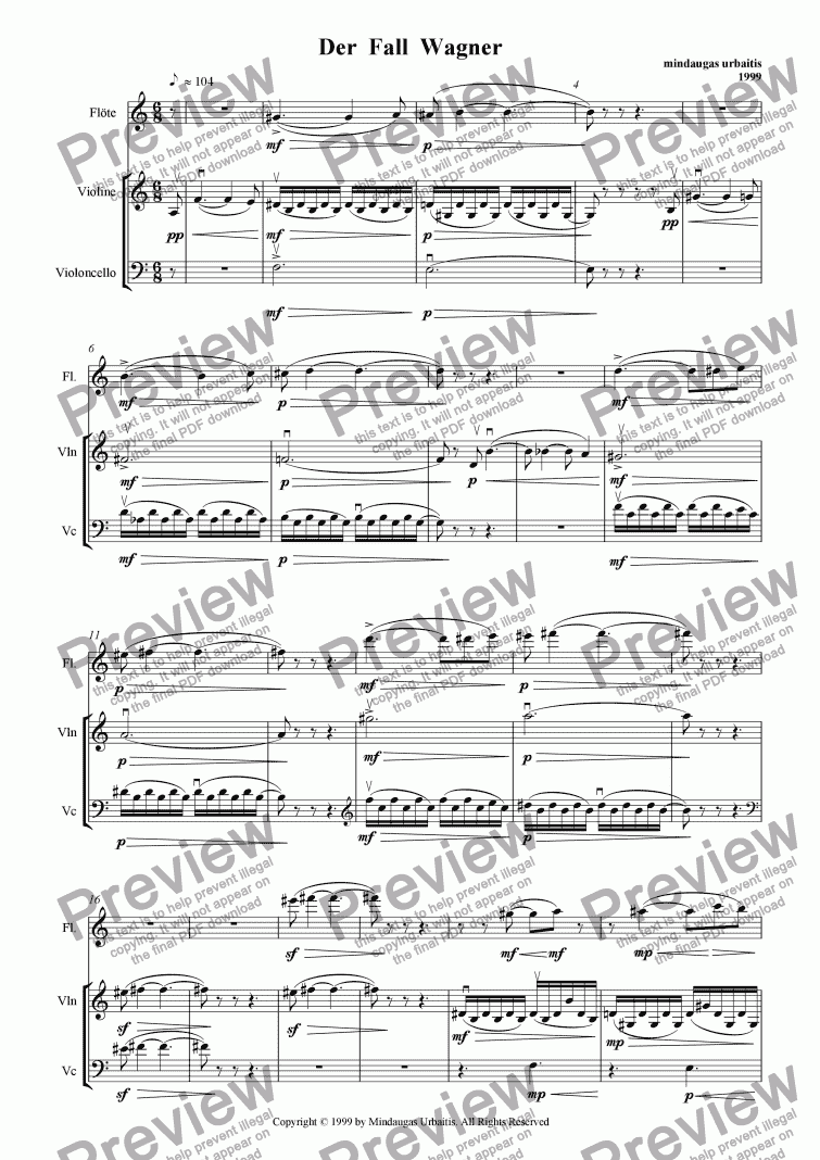 page one of Der Fall Wagner