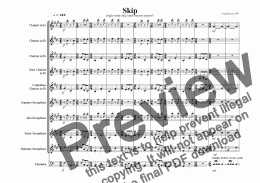 page one of Skip (for single reeds and marimba)