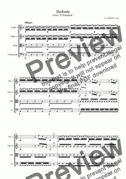 page one of Vivaldi Sinfonie RV725