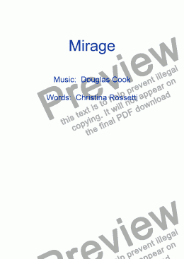 page one of Mirage