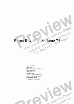page one of Burns Revisited Volume 75