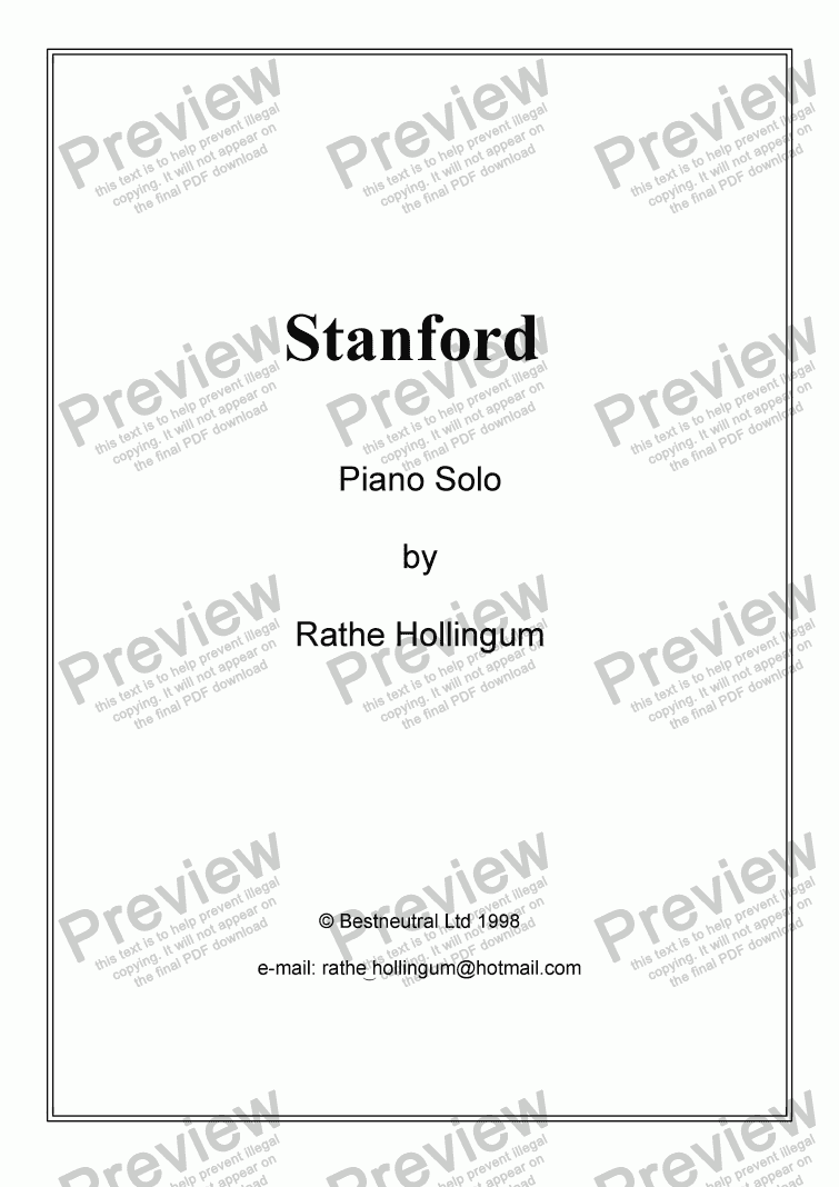 page one of Stanford