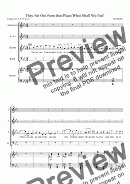 page one of 04 Israel in the Wilderness - choral score