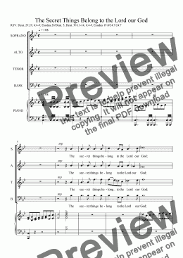 page one of 08 Israel in the Wilderness - choral score