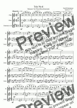 page one of Trio Nr.6 Flöte-Oboe-Klarinette