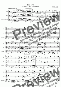 page one of Trio Nr.7 fuer Floete-Oboe-Klarinette