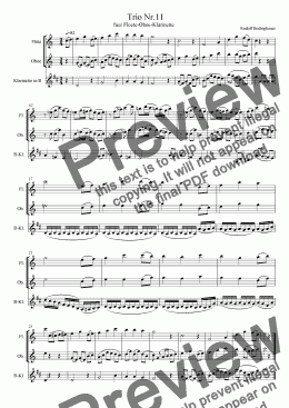 page one of Trio Nr.11 fuer Floete-Oboe-Klarinette