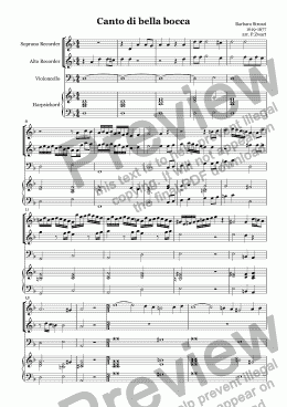 page one of Canto di bella bocca (Strozzi)