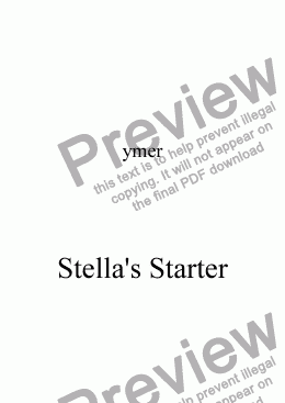 page one of Stella’s Starter