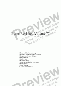 page one of Burns Revisited Volume 77