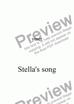 page one of Stella’s song