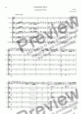 page one of Concertino Op.21