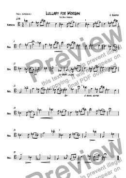 page one of Lullaby for Morgan