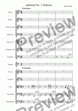 page one of sinfonía No. 2 Scherzo