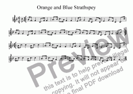 page one of Orange and Blue Strathspey
