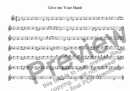 page one of Give me Your Hand