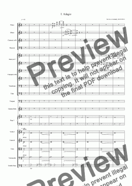 page one of Symphony # 2 (Movement 1)