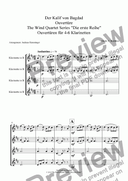 page one of Overture, Kalife of Bagdad