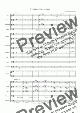page one of Symphony #2 (Movement 2)