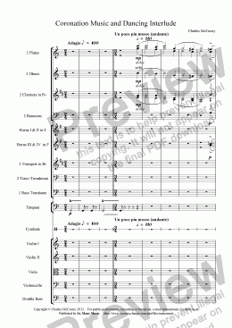 page one of Coronation Music and Dancing Interlude