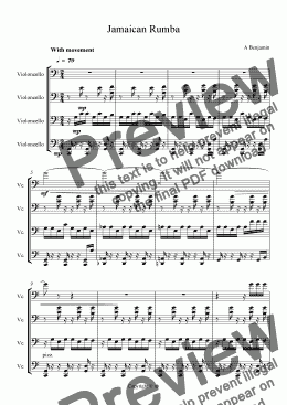 page one of Jamaican Rumba