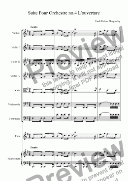 page one of Suite Pour Orchestre no.4 L’ouverture