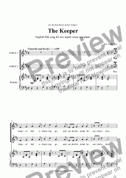 page one of The Keeper