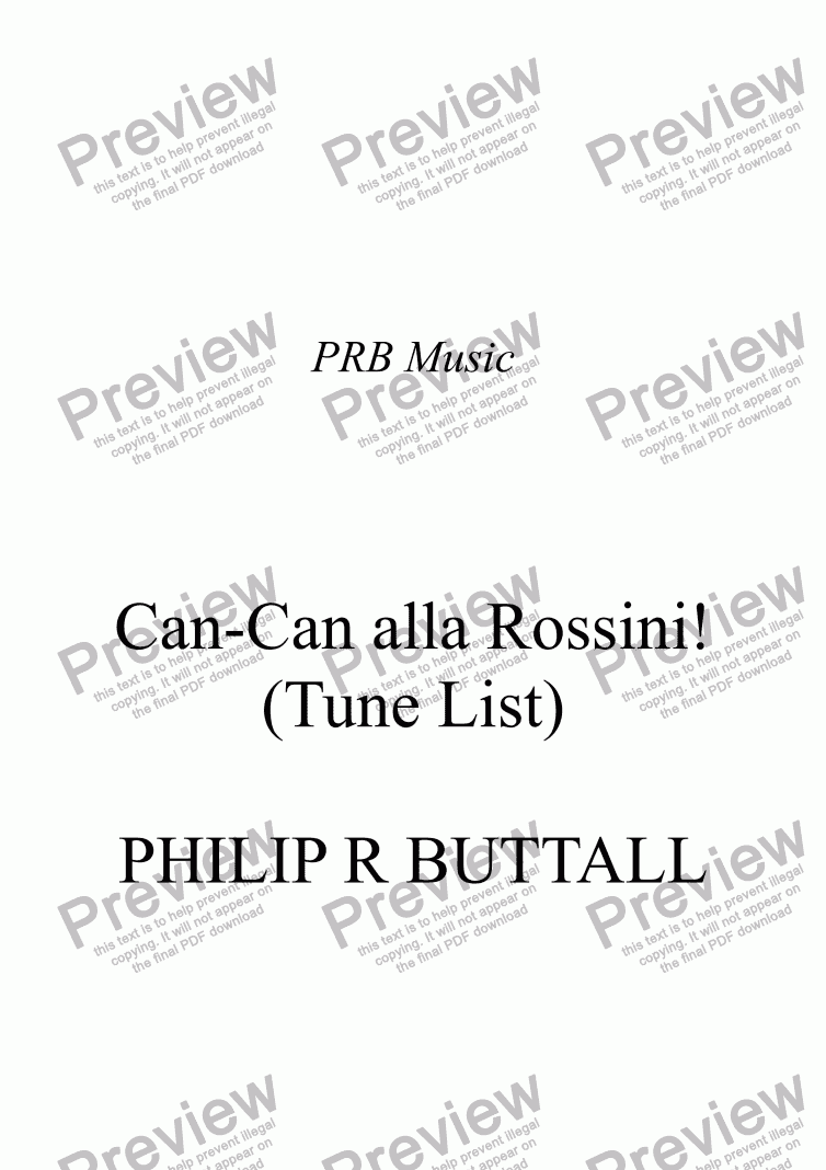 page one of Can-Can alla Rossini! [TUNE-LIST]