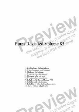 page one of Burns Revisited Volume 85