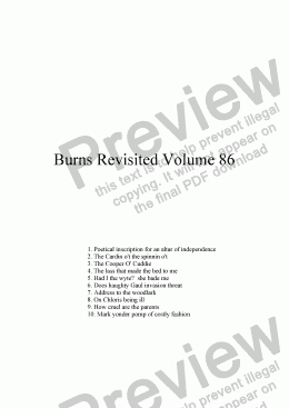 page one of Burns Revisited Volume 86