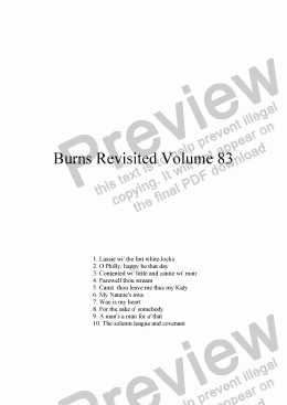 page one of Burns Revisited Volume 83
