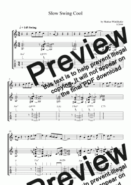 page one of Slow Swing Cool - Melody and Jazzguitar