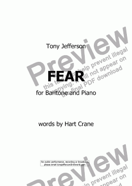 page one of Fear