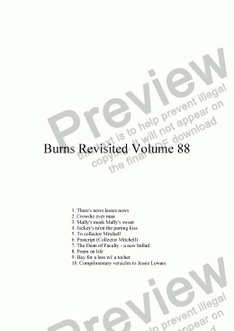 page one of Burns Revisited Volume 88