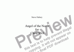 page one of Angel of the North for   Spivey Hall Choir