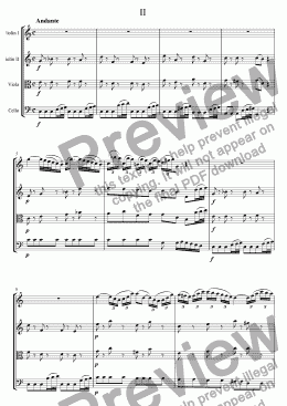 page one of Violin concerto a-moll II part