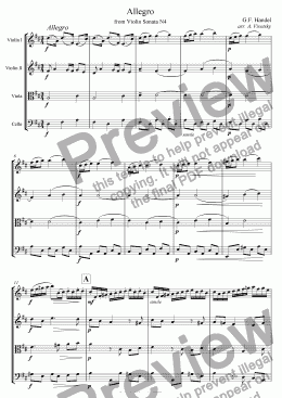 page one of Allegro from Violin Sonata N4