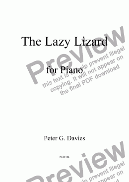 page one of The Lazy Lizard