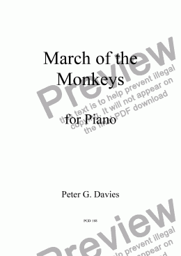 page one of March of the Monkeys