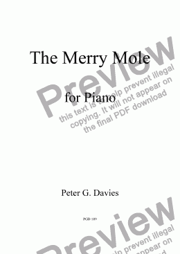 page one of The Merry Mole