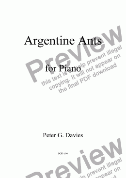 page one of Argentine Ants