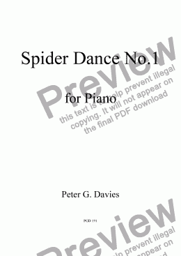 page one of Spider Dance No.1