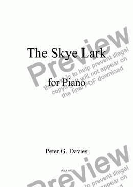 page one of The Skye Lark