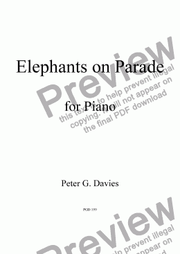 page one of Elephants on Parade