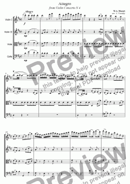page one of Allegro from Violin Concerto N 4